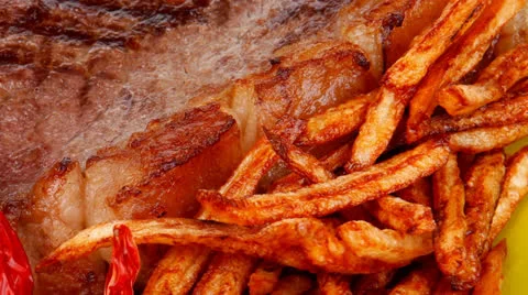 Main course : grill beef 库存影片 25541848