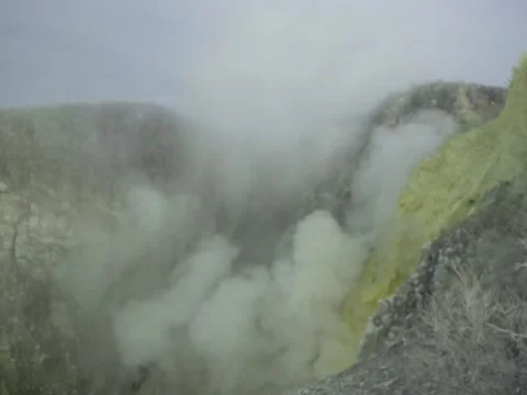 The main crater of Mount Sindoro Stock Footage 209121887