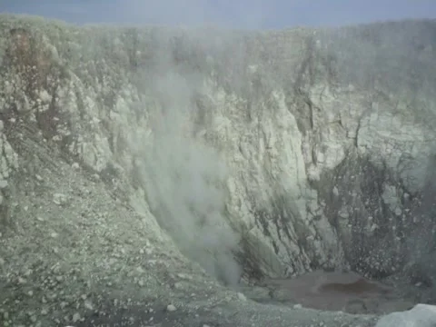 The main crater of Mount Sindoro Stock Footage 209121889
