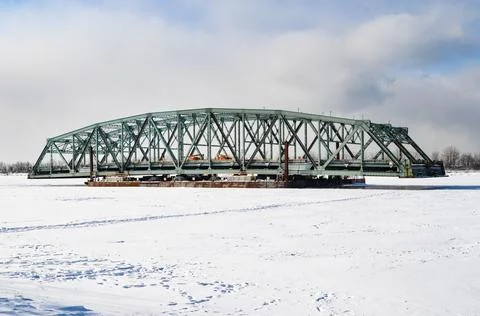 Main Crossing of the Old Champlain Bridge Stock Photos