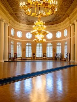 Main dance hall with carpet runner, Tauride Palace Stock Photos