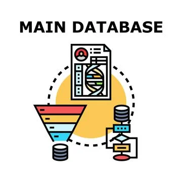 Main database processing personal and genetic data イラスト素材