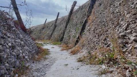 Main de Massiges WWI reconstructed trenches in Marne France 스톡 동영상 342351063