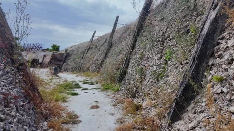Main de Massiges WWI reconstructed trenches in Marne France 스톡 동영상 342351066