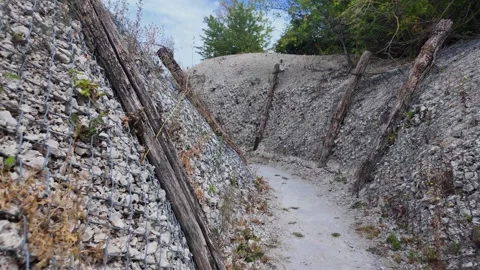 Main de Massiges WWI reconstructed trenches in Marne France 스톡 동영상 342351071