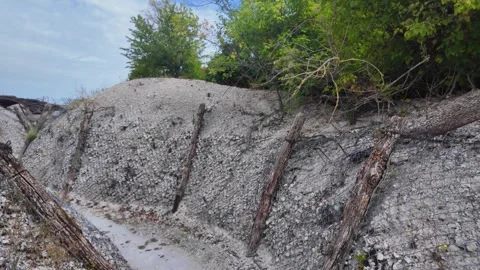 Main de Massiges WWI reconstructed trenches in Marne France 스톡 동영상 342351075