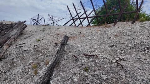 Main de Massiges WWI reconstructed trenches in Marne France 스톡 동영상 342351086