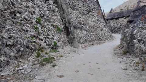 Main de Massiges WWI reconstructed trenches in Marne France 스톡 동영상 342351309
