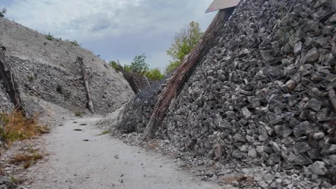 Main de Massiges WWI reconstructed trenches in Marne France 스톡 동영상 342351320