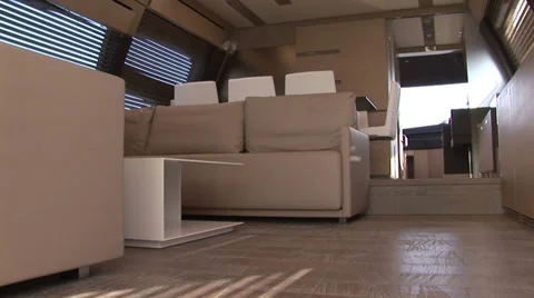 Main deck on luxury yacht Stock Footage 37313166