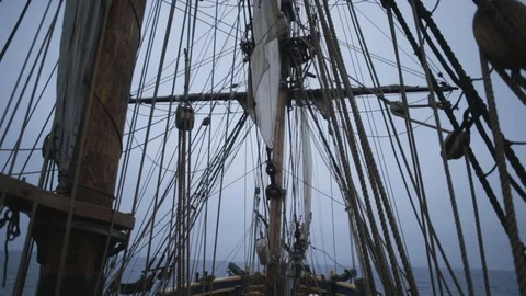 Main Deck of Ship Sailing 1 Vidéo 124097931