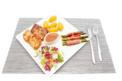 Main dish with meat Foto stock