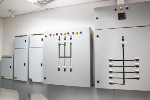 Main Distribution Board Control the power failure from the building switch pa Stock Photos