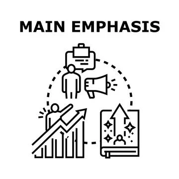 Main emphasis concept focusing on target audience Stock Illustration