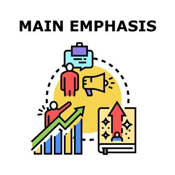 Main emphasis concept focusing on target audience Stock Illustration