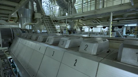 Main engine in motor room of vessel. Diesel. Cylinder head cover Stock Footage 257817812