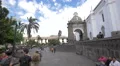 The main entrance to the Metropolitan Cathedral in Quito 4k or 4k+ Resolution