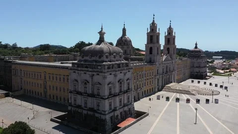 Main Facade (East Side) Of The Palace Of Mafra In Mafra, Portugal Near Vidéo 158981601