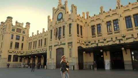 Main facade of the North Station Stock Footage 102821448