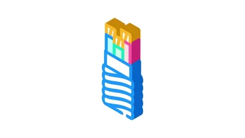 Main feeder wire cable isometric icon animation Stock Footage 327294687