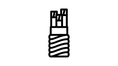Main feeder wire cable line icon animation Stock Footage 326766255