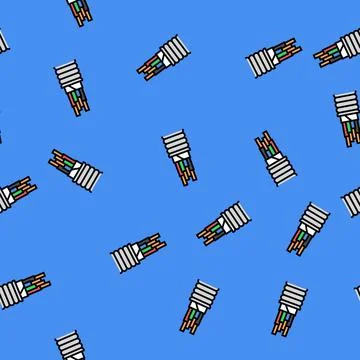 Main feeder wire cable vector seamless pattern Stock Illustration