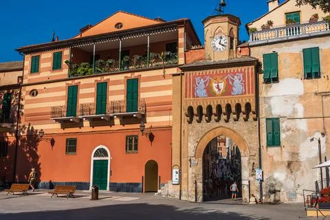 Main Gate of Finalborgo Stock Photos
