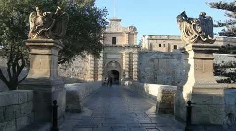 The main gate of Mdina Stockbeeldmateriaal 11232459