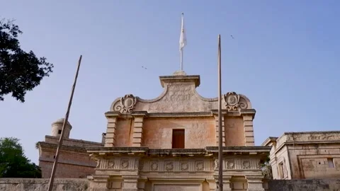 The Main Gate Of Mdina (Vilhena Gate) In Malta Vídeo Stock 287219517