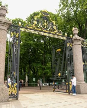 The main gate of the Summer Garden. Stock Photos