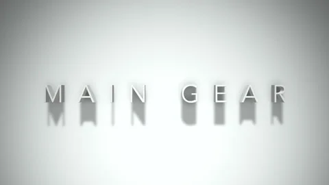 Main gear 3D title animation with shadows on a white background Vidéo 296852532