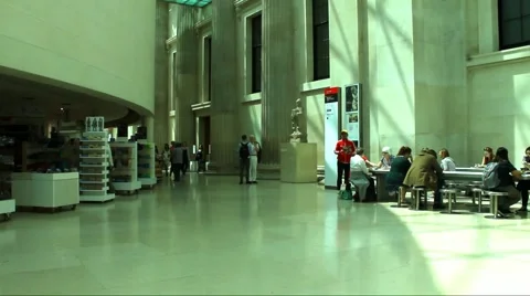 The main hall of The British Museum. Stock Footage 52053518