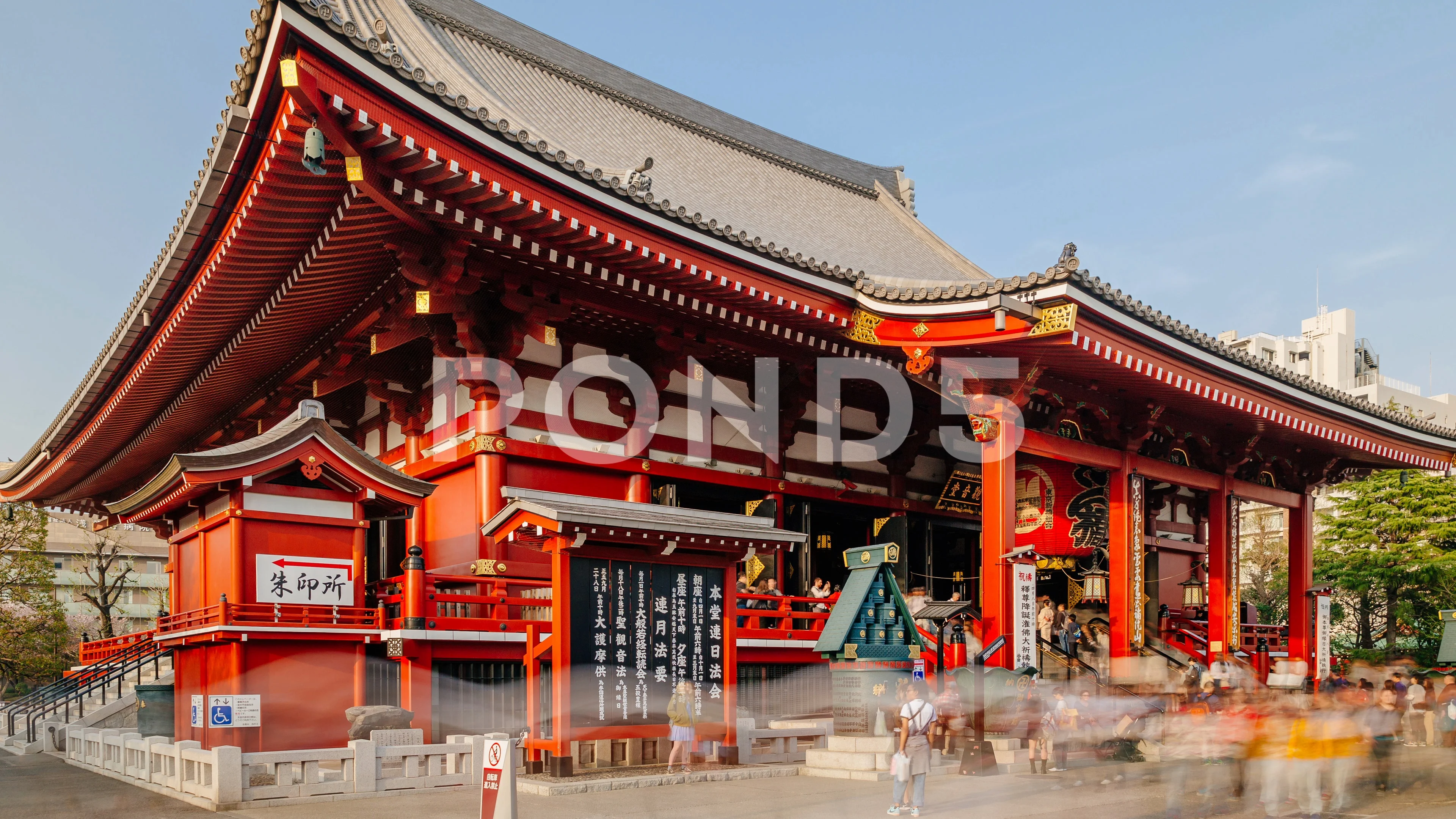Main Hall Of Senso Ji Temple Asakusa J Stock Video Pond5