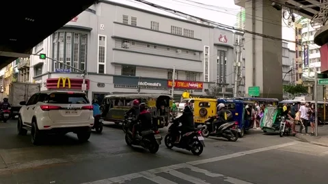 Main Highway Traffic Congested in Manila Philippines Stock Footage 236181775