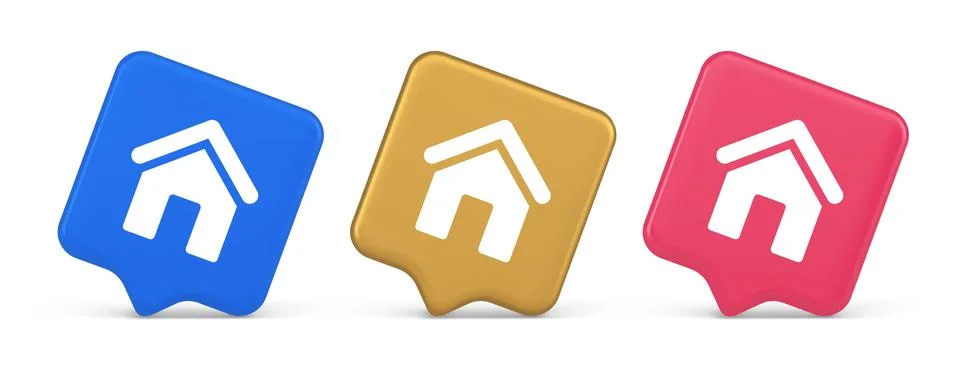 Main internet page button homepage house with roof navigation cyberspace in.. Stock Illustration