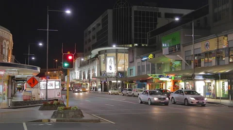 Main intersection at Newmarket station, high end retail suburb Stock Footage 36583756
