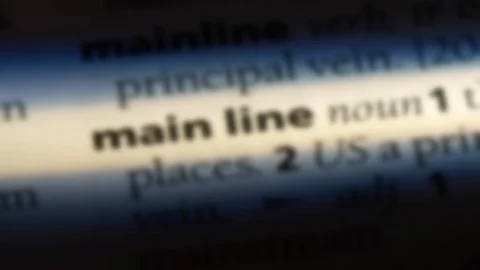 Main line word in a dictionary. Stock Footage 99563245