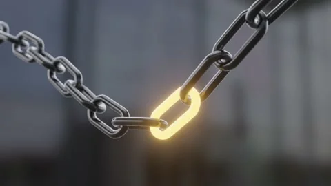 The main link in the chain. The concept of teamwork Stock Footage 165216449