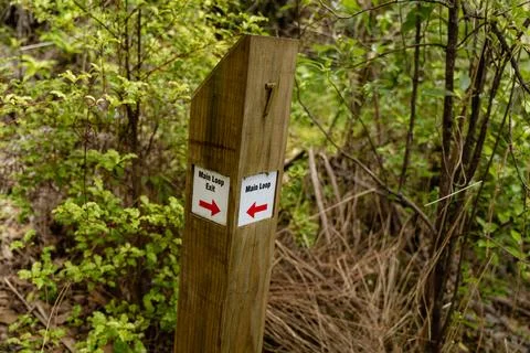 Main Loop Exit Trail Direction Post Stock Photos