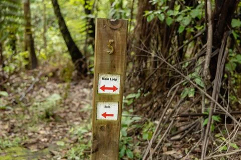 Main Loop Exit Trail Direction Post Stock Photos