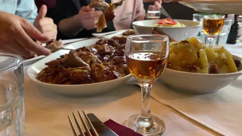 Main meal is served Stock Footage 172499335