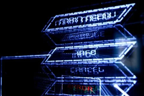 Main menu error Stockfoto's