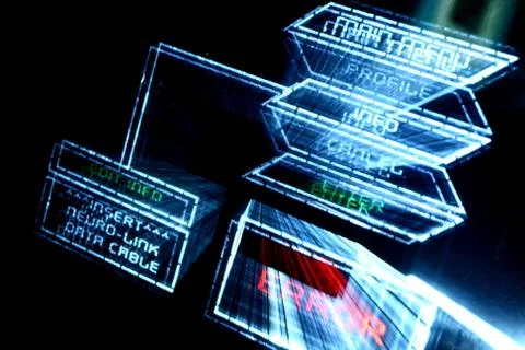 Main menu error Stockfoto's