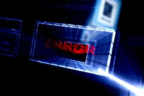 Main menu error Stockfoto's