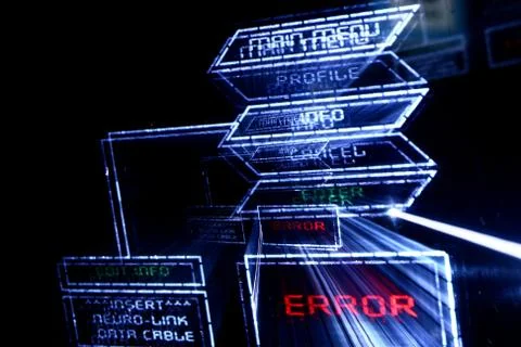 Main menu error Foto stock