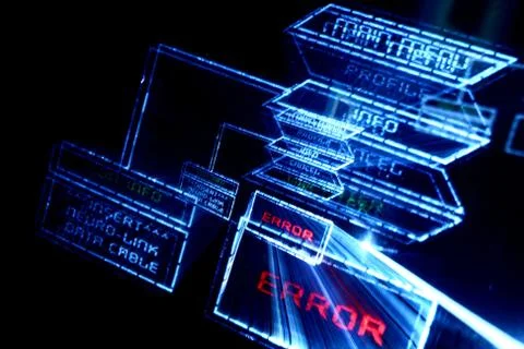 Main menu error Foto stock