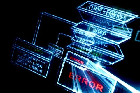 Main menu error Stock Photos