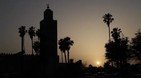 Main Mosque in Marrakech - Sunset #3 Video stock 40066827