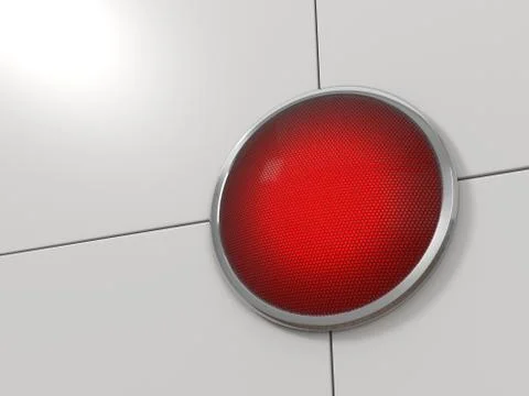 Main pc servers eye on the wall. 3d illustration Stock Illustration