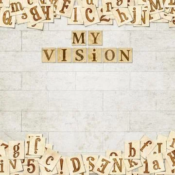 Main phrase " my vision  " Stock Illustration